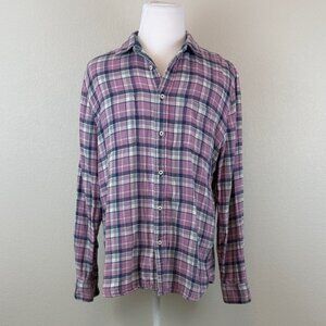 Faherty Plaid Reversible Flannel Button-Up Men's Shirt Size XL